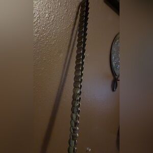 Long Iridescent Beaded Belt